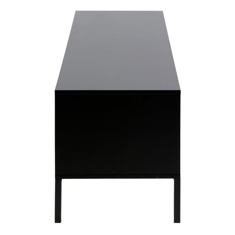 Seaford TV Unit 2 Doors 1 Drawer in Black & Oak — detail view