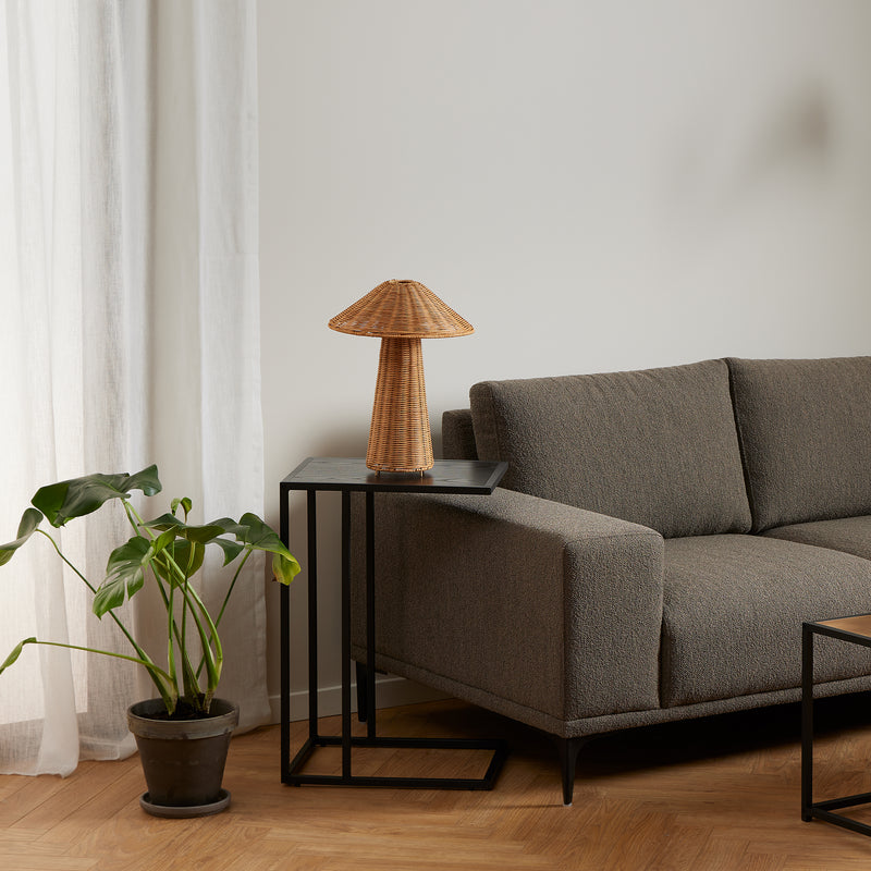 Seaford Black Metal Side Table with Black Top — alternative angle