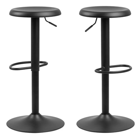 Finch Black Bar Stool without Back Set of 2 — front view
