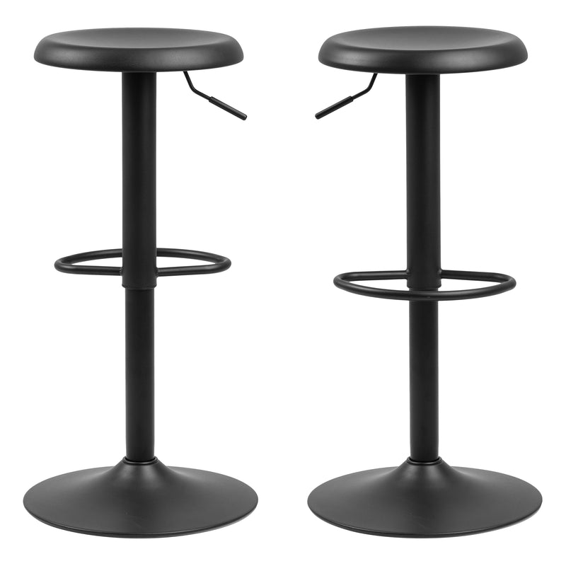 Finch Black Bar Stool without Back Set of 2 — side angle
