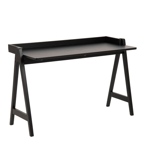 Miso Office Desk in Black — front view