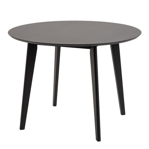 Roxby Round Dining Table in Black 105cm — front view