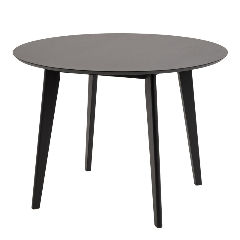 Roxby Round Dining Table in Black 105cm — front view