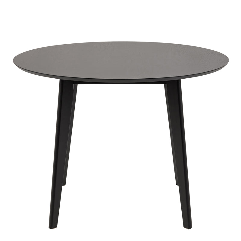 Roxby Round Dining Table in Black 105cm — side angle