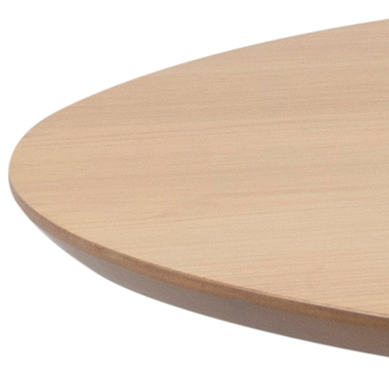 Roxby Round Dining Table in Oak & Black 105cm — view