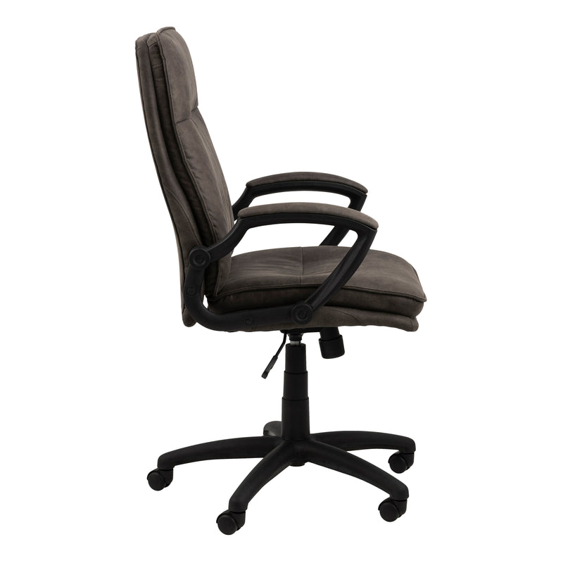 Brad Swivel Desk Chair with Armrest in Black — detail view