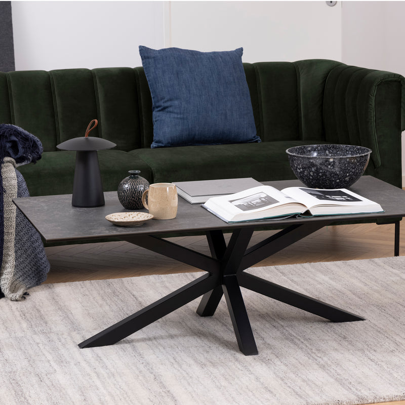 Heaven Ceramic Coffee Table in Black — detail view