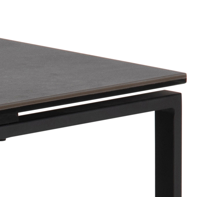 Katrine Ceramic Nest of Tables in Black Set of 3 — lifestyle setting