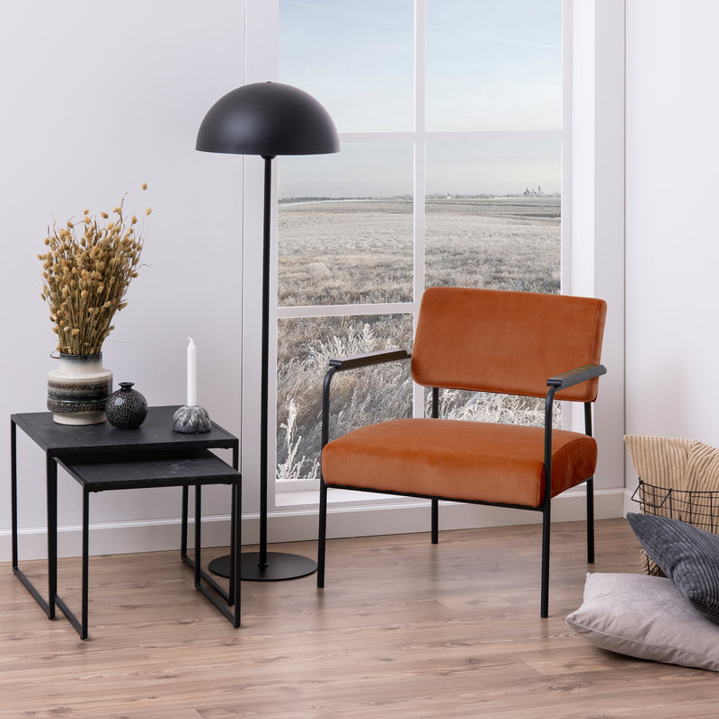 Infinity Nest of Tables in Black Matt Set of 2 — alternative angle