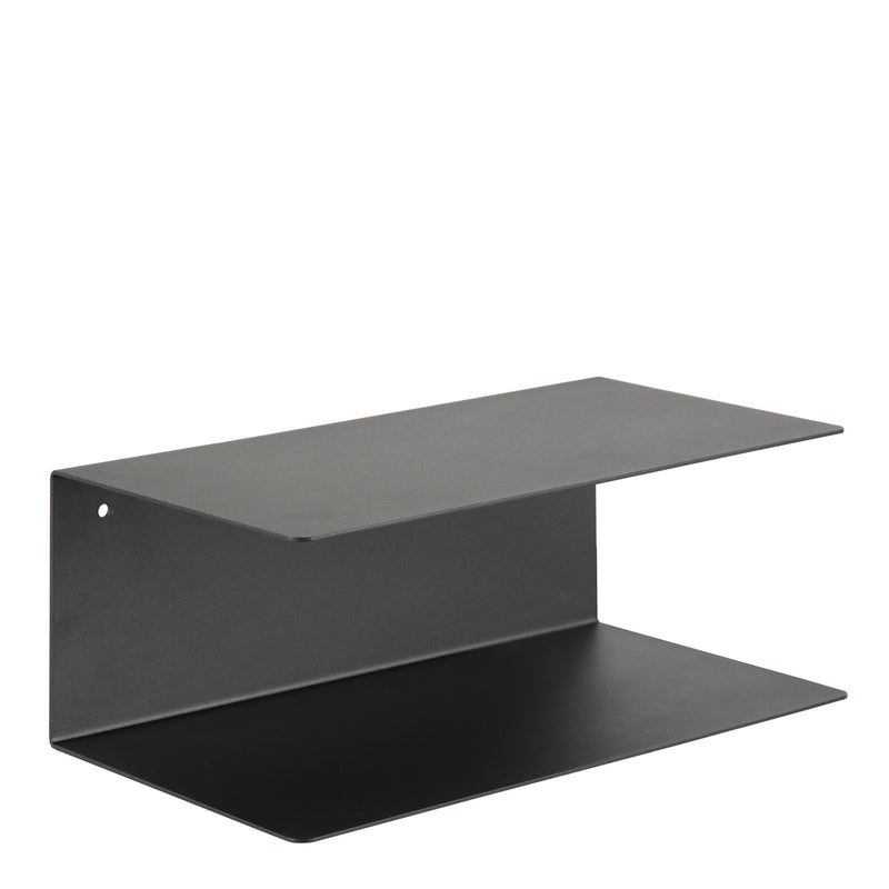 Joliet Wall Shelf in Matt Black — front view