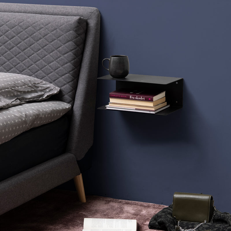 Joliet Wall Shelf in Matt Black — detail view