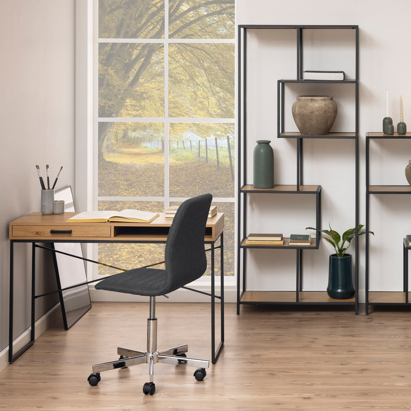 Seaford Office Desk with 1 Drawer in Oak — alternative angle