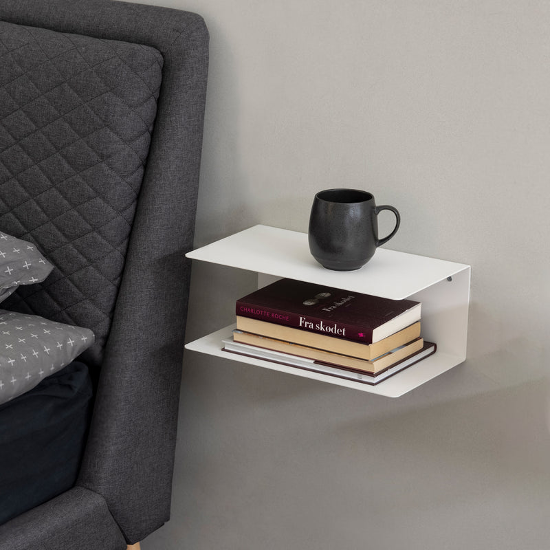 Joliet Wall Shelf in White — detail view