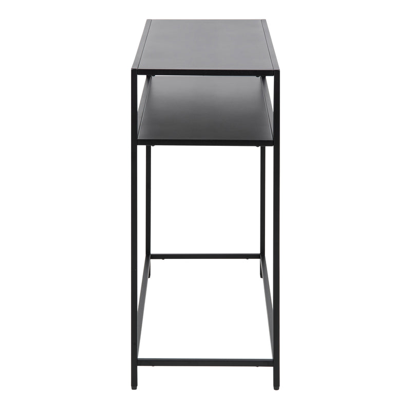 Newcastle Console Table with Open Shelf in Matt Black — detail view
