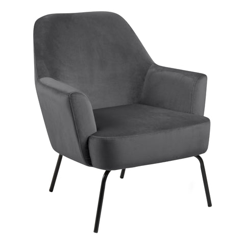 Melissa Lounge Chair in Dark Grey — front view