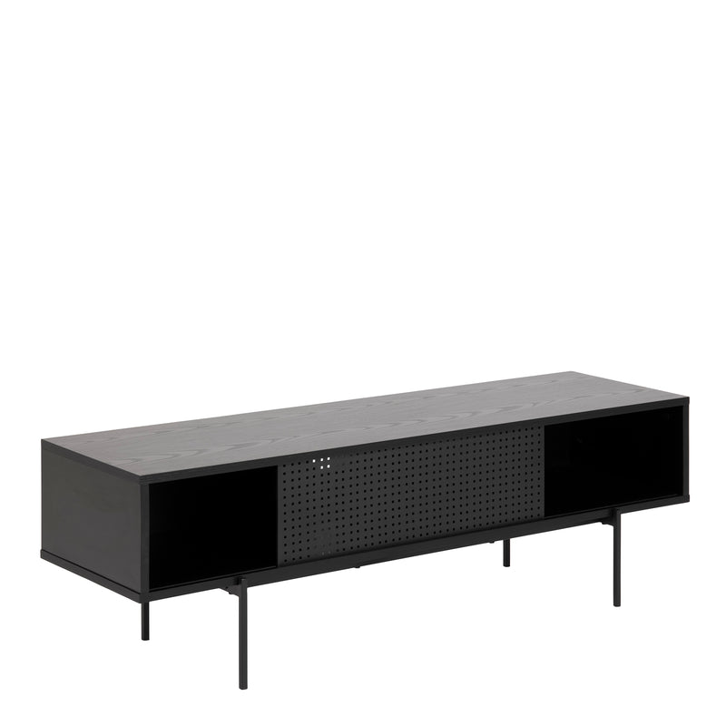 Angus TV Unit with 1 Sliding Door in Black — alternative angle