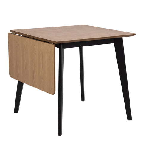 Roxby Extending Dining Table 120x80cm in Oak & Black — front view