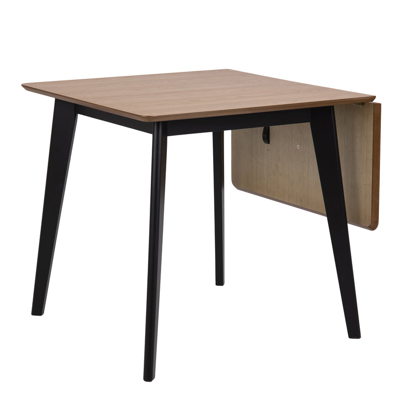 Roxby Extending Dining Table 120x80cm in Oak & Black — detail view