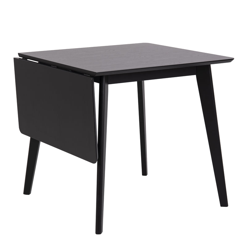 Roxby Extending Dining Table 120x80cm in Black — front view