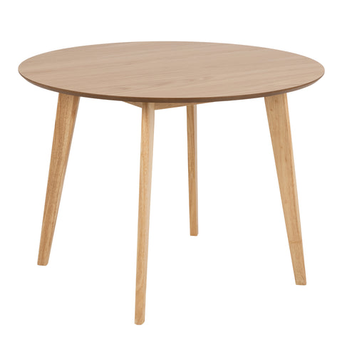 Roxby Round Dining Table in Oak 105cm — front view