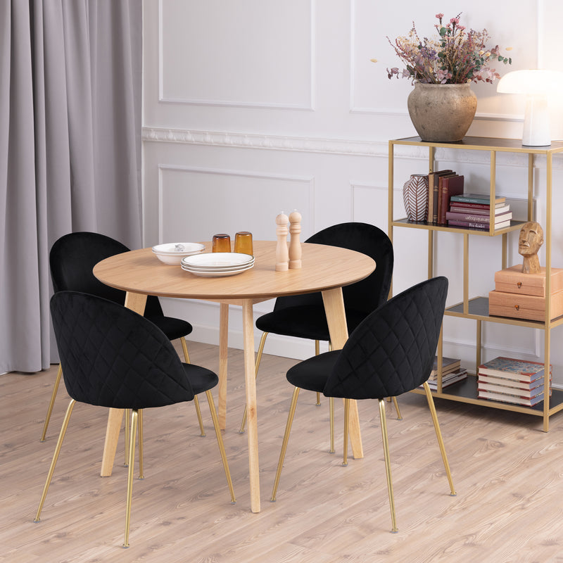 Roxby Round Dining Table in Oak 105cm — alternative angle