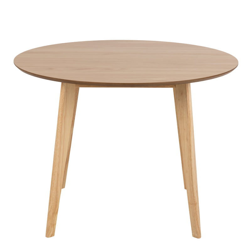 Roxby Round Dining Table in Oak 105cm includes 4 Roxby Dining Chairs in Oak — detail view
