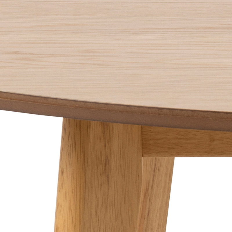 Roxby Round Dining Table in Oak 105cm includes 4 Roxby Dining Chairs in Oak — alternative angle