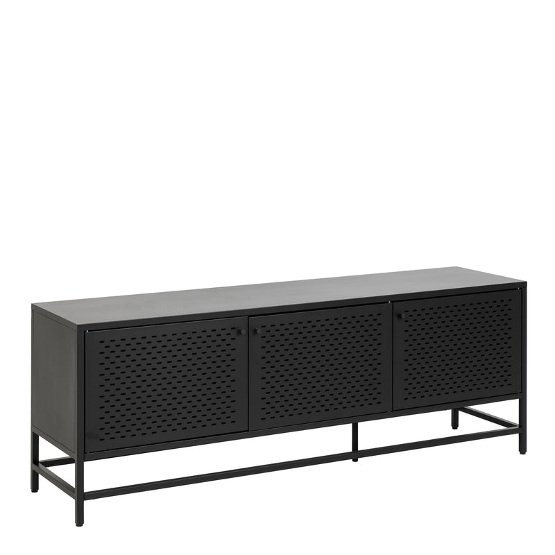 Newcastle 3 Door Sideboard in Matt Black — front view