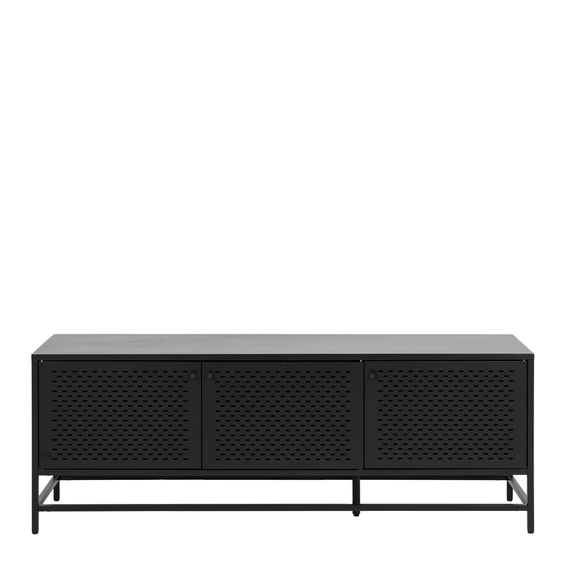 Newcastle 3 Door Sideboard in Matt Black — side angle