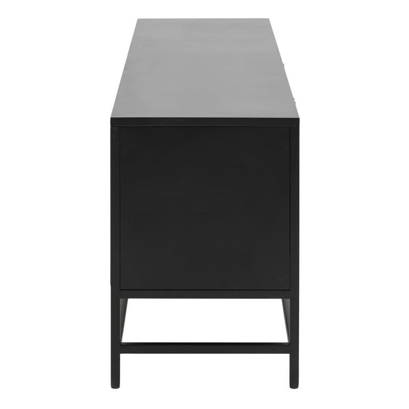 Newcastle 3 Door Sideboard in Matt Black — detail view