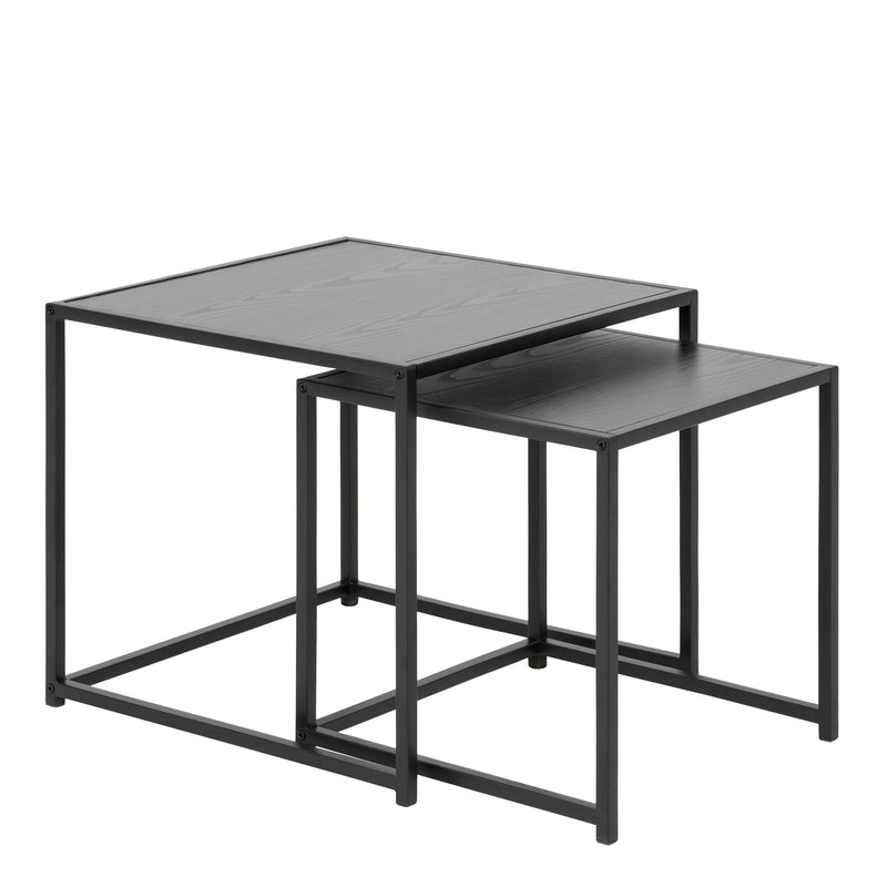 Seaford Nest of Tables in Ash Black — front view