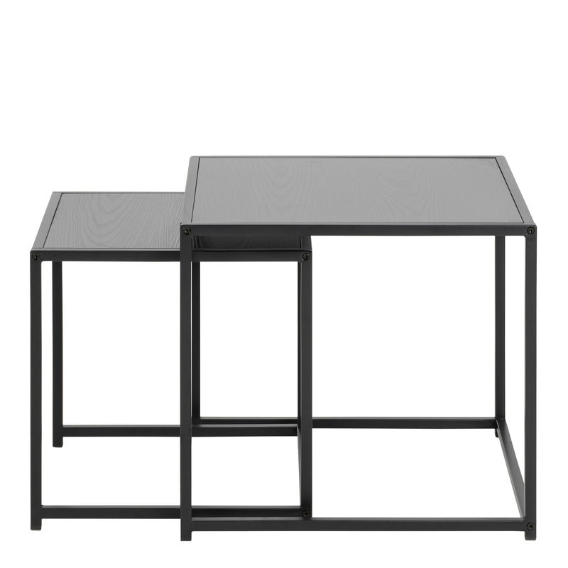 Seaford Nest of Tables in Ash Black — side angle
