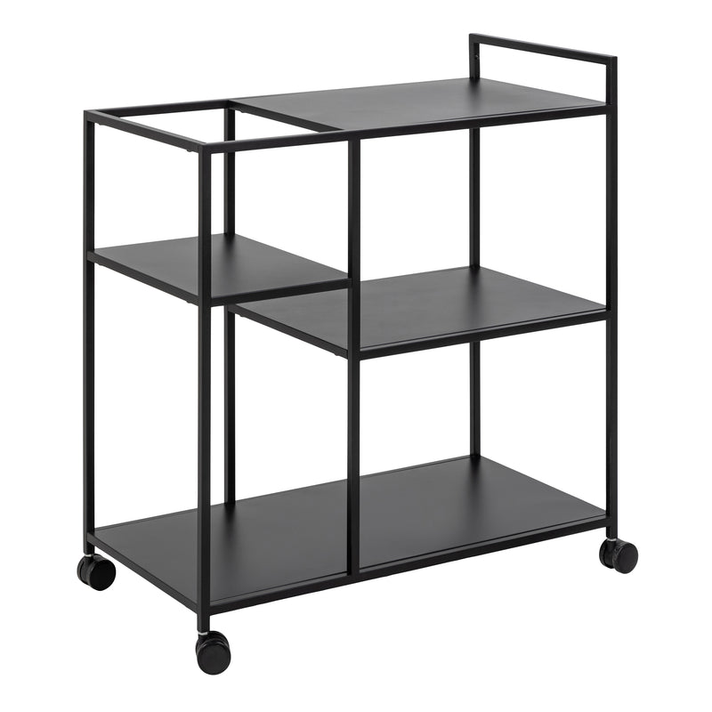 Newcastle Serving Trolley in Matt Black — detail view