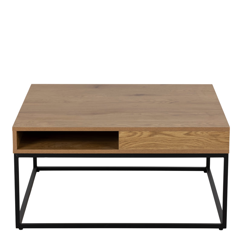 Willford Coffee Table in Oak & Black — side angle