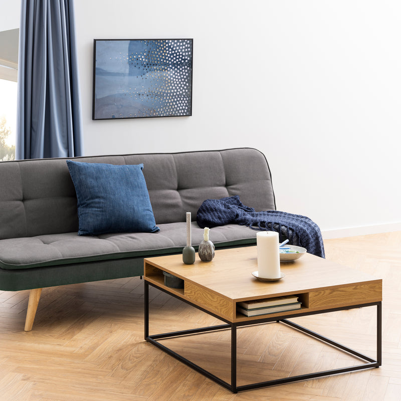Willford Coffee Table in Oak & Black — view