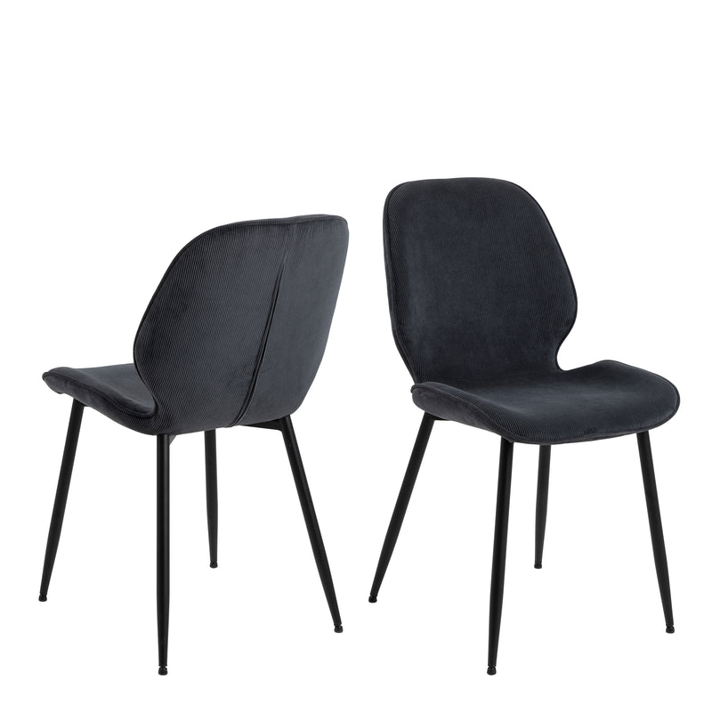 Femke Dining Chair in Anthracite Set of 4 — front view