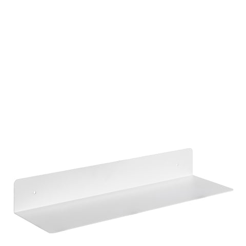 Joliet Rectangular Wall Shelf 50cm in White — front view