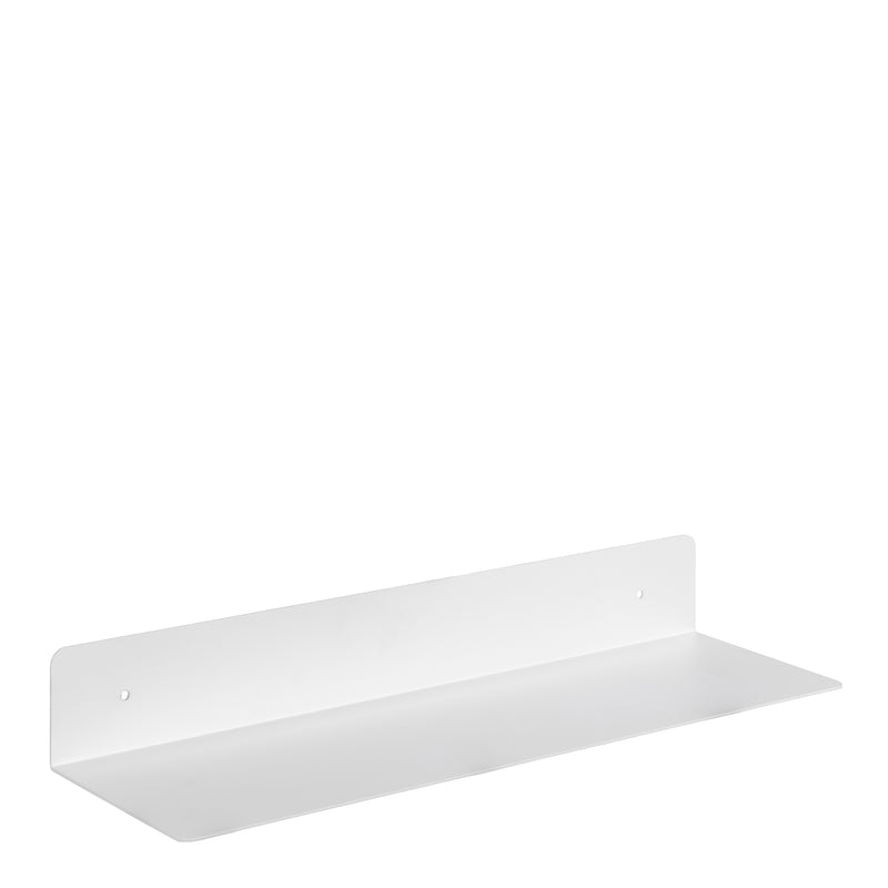 Joliet Rectangular Wall Shelf 50cm in White — front view
