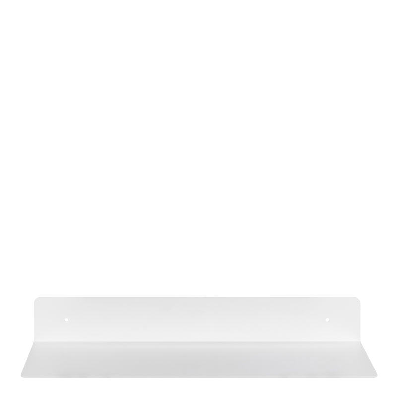 Joliet Rectangular Wall Shelf 50cm in White — side angle