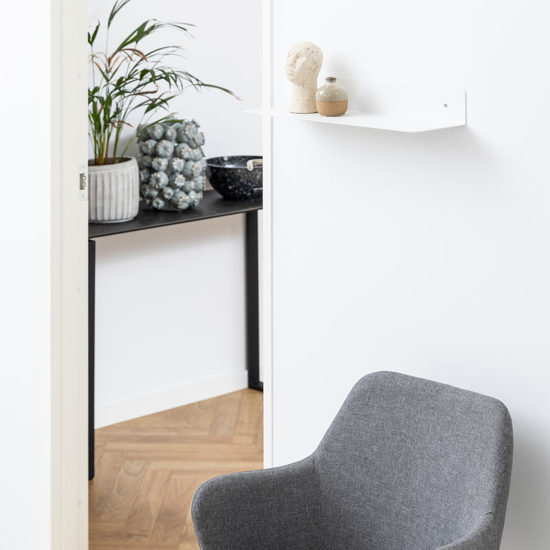 Joliet Rectangular Wall Shelf 50cm in White — alternative angle