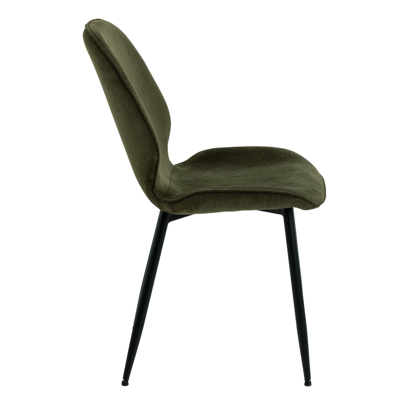 Femke Dining Chair in Olive Green Set of 4 — detail view