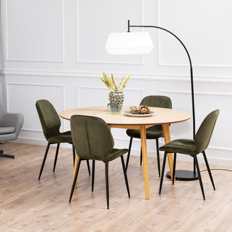 Femke Dining Chair in Olive Green Set of 4 — view