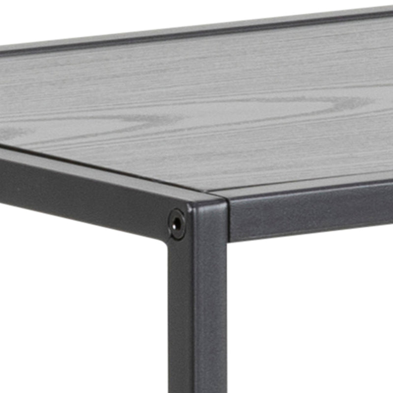 Seaford Console Table with 2 Shelves in Black — lifestyle setting