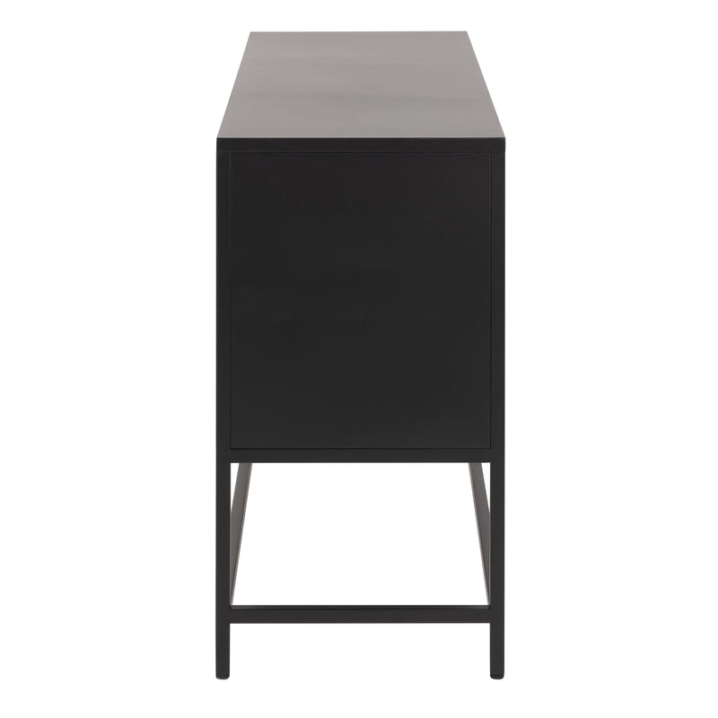 Newcastle 3 Door Raised Sideboard in Matt Black — detail view