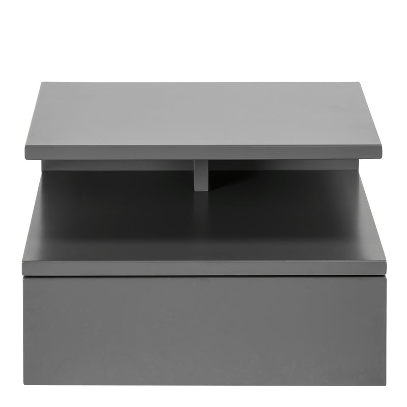 Ashlan Bedside Table with 1 Drawer in Grey — side angle