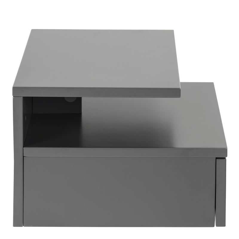 Ashlan Bedside Table with 1 Drawer in Grey — detail view