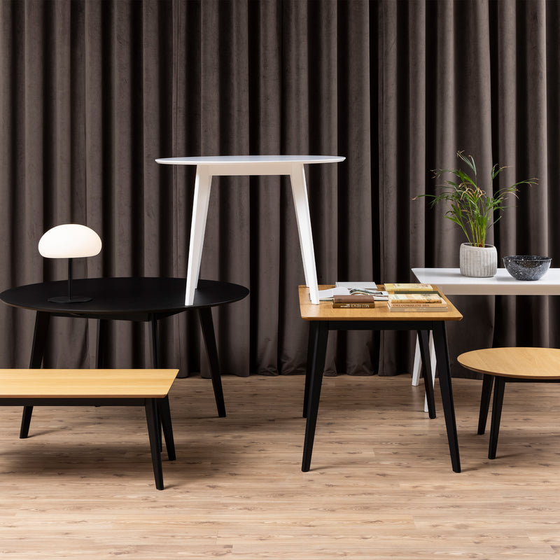 Roxby Round Dining Table in White 105cm — alternative angle