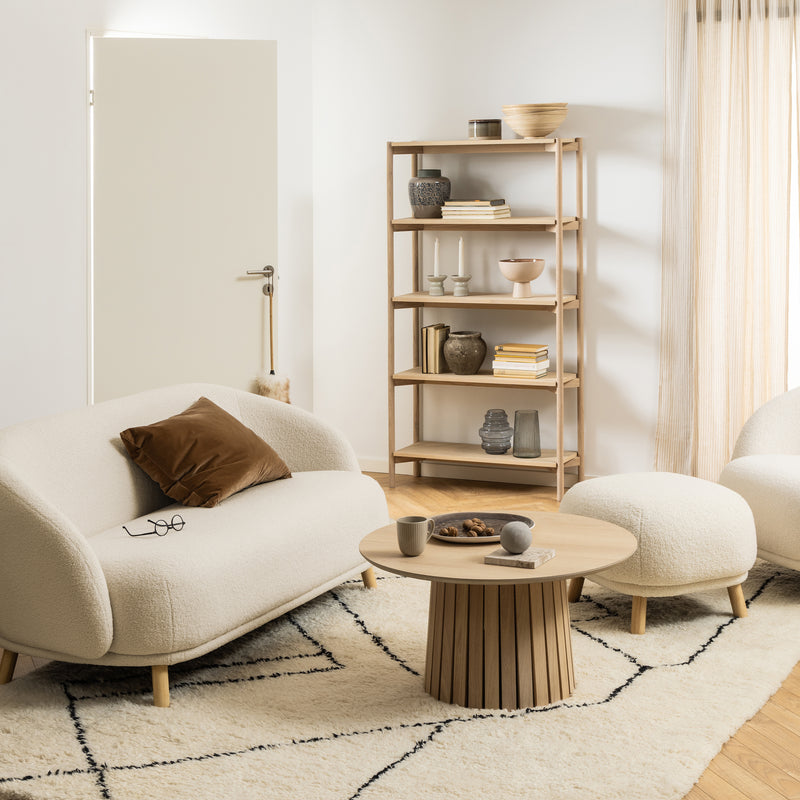 Braidwood Bookcase with 4 Shelves in White Oak Veneer — alternative angle