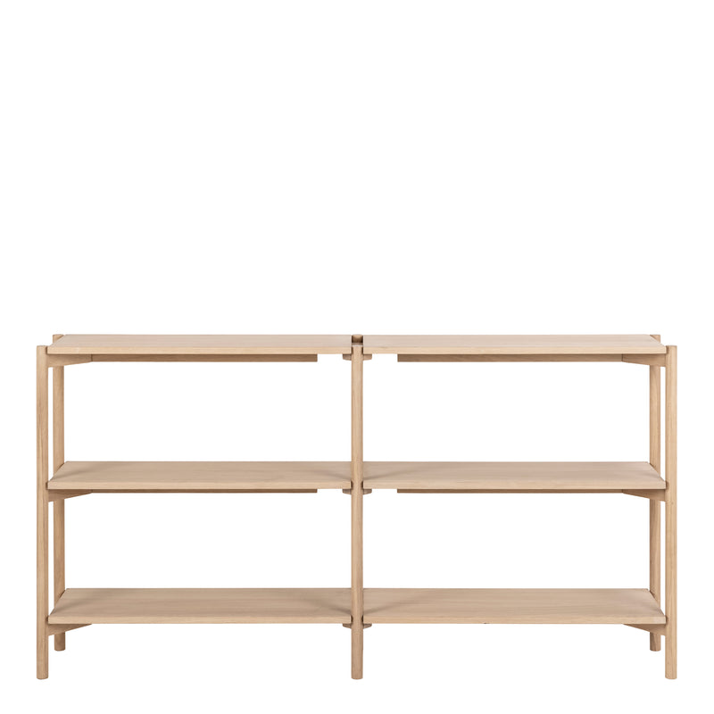Braidwood Bookcase with 4 Shelves in White Oak Veneer — view