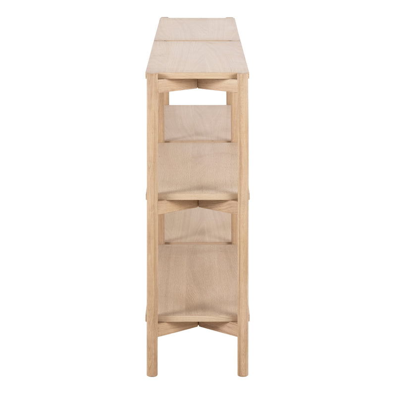 Braidwood Bookcase with 4 Shelves in White Oak Veneer — detail view